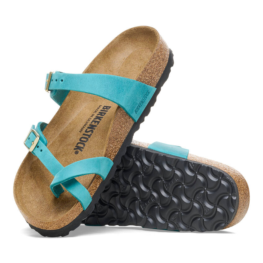 Birkenstock mayari oiled cheap leather blue