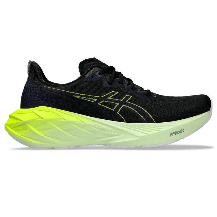 Men's Asics Novablast 4 Color: Black/ Blue Expanse  2w