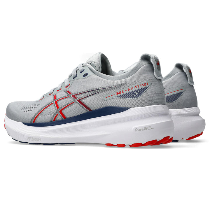 Men's Asics Gel-Kayano 31 Color: Piedmont Grey/Fiery Red 5