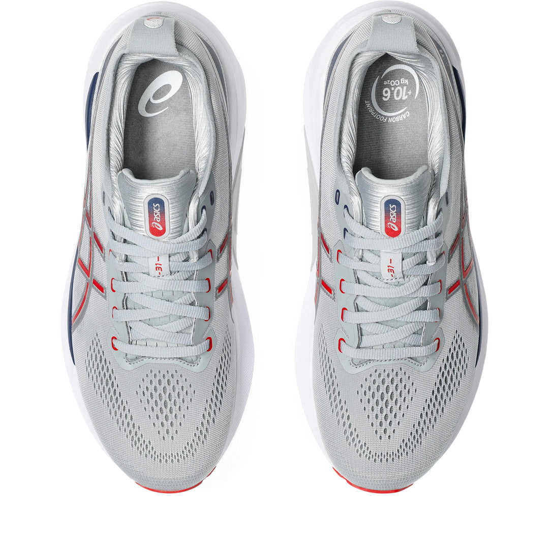 Men's Asics Gel-Kayano 31 Color: Piedmont Grey/Fiery Red 6