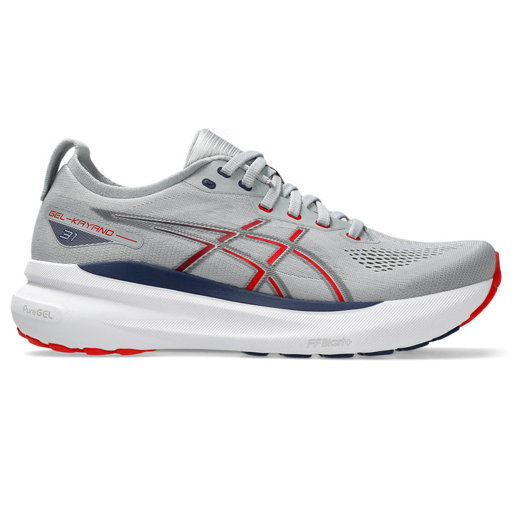 Men's Asics Gel-Kayano 31 Color: Piedmont Grey/Fiery Red 2