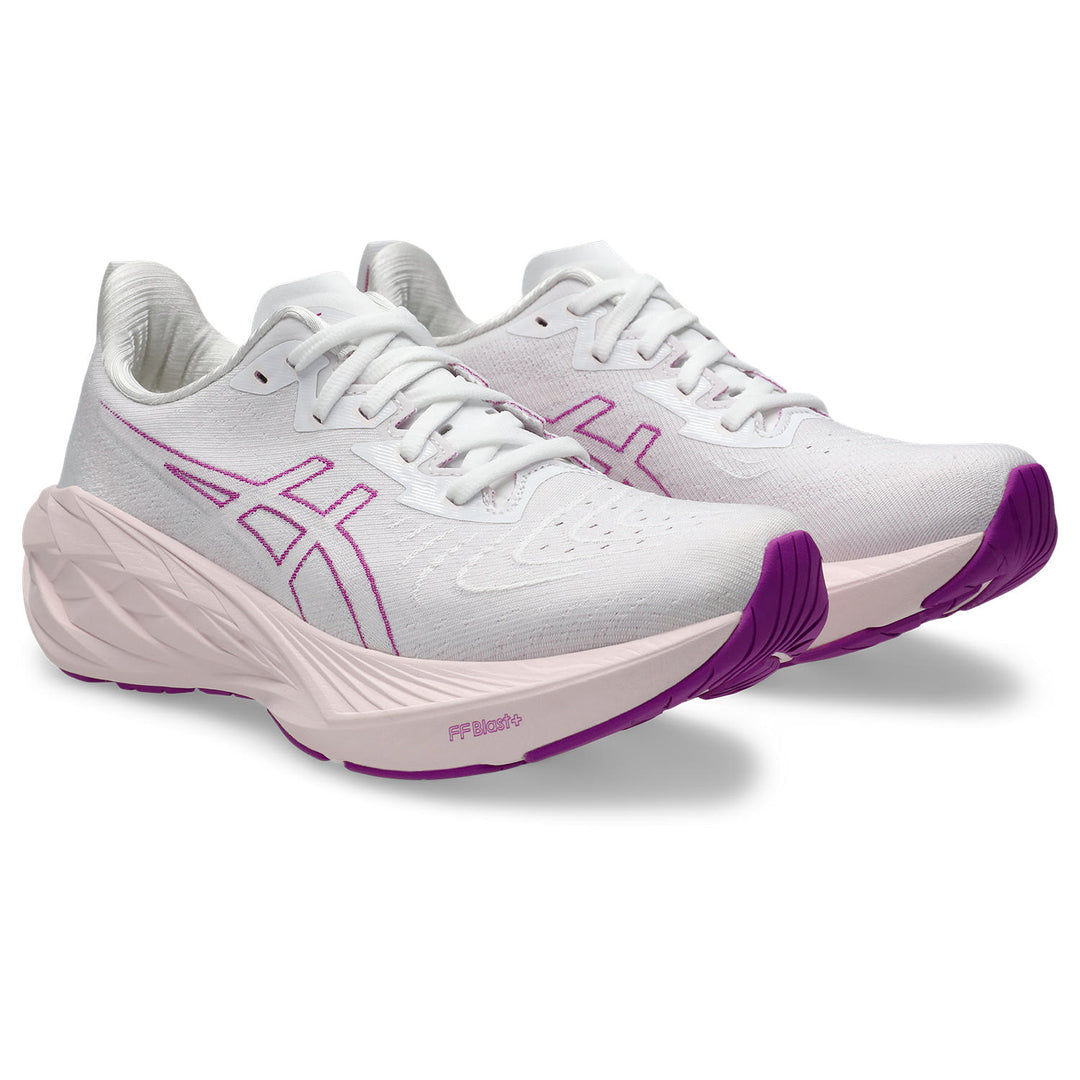 Women's Asics Novablast 4 Color: White/Soothing Sea 1