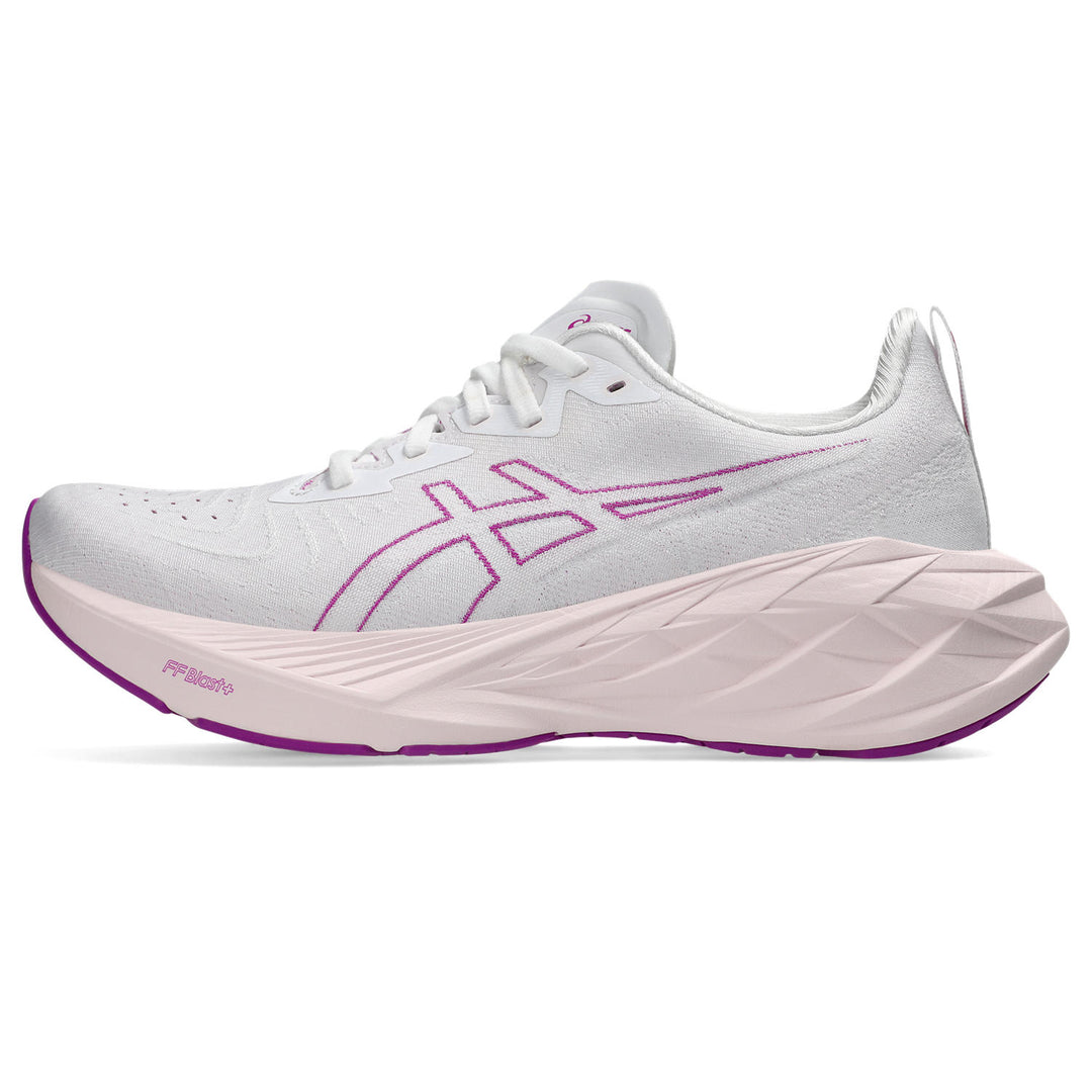 Women's Asics Novablast 4 Color: White/Soothing Sea 7