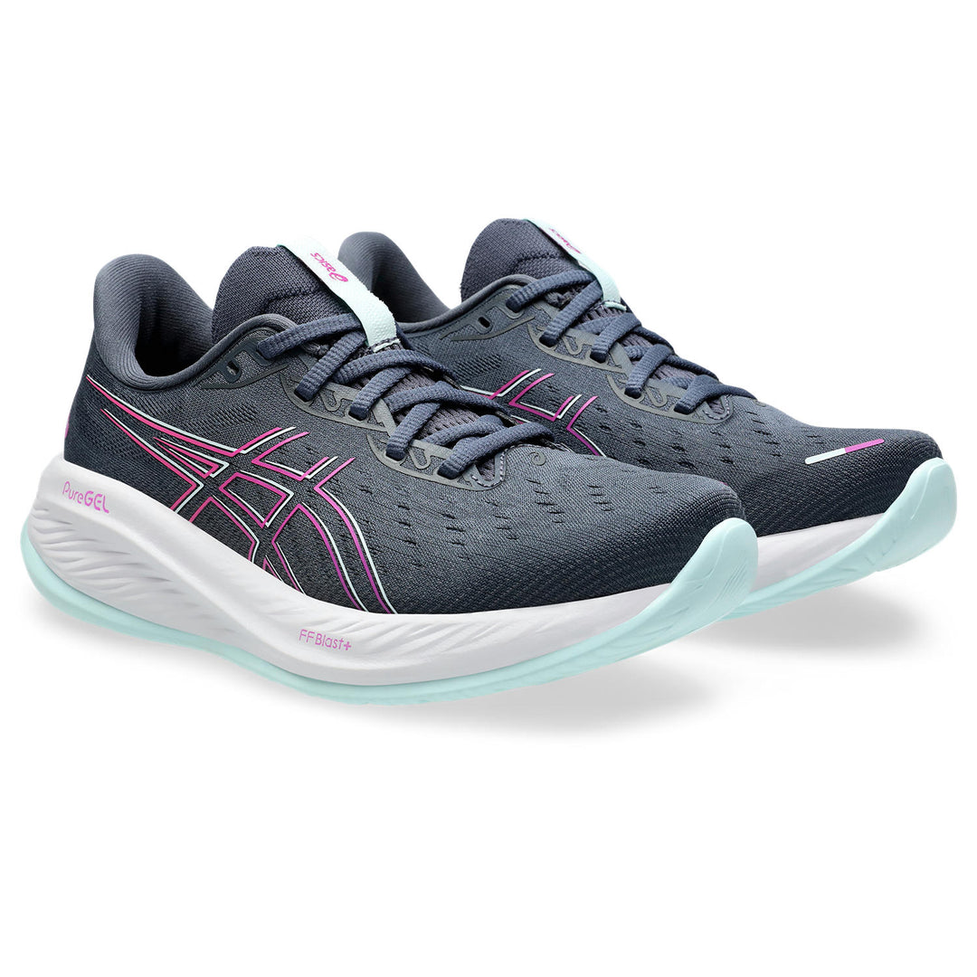 Women's Asics Gel-Cumulus 26 Color: Tarmac/Bold Magenta 1