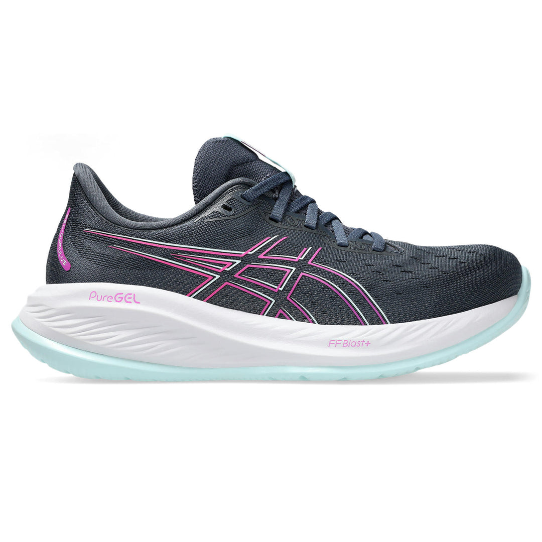 Women's Asics Gel-Cumulus 26 Color: Tarmac/Bold Magenta 2