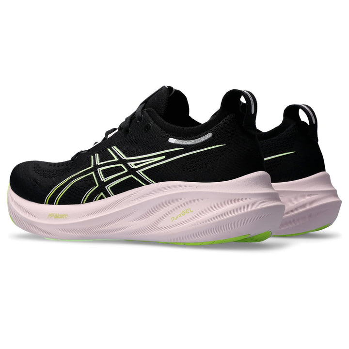 Women's Asics Gel-Nimbus 26 Color: Black/Neon Lime 5