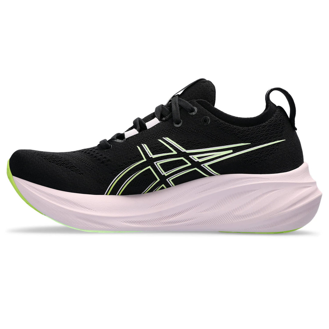 Women's Asics Gel-Nimbus 26 Color: Black/Neon Lime 8