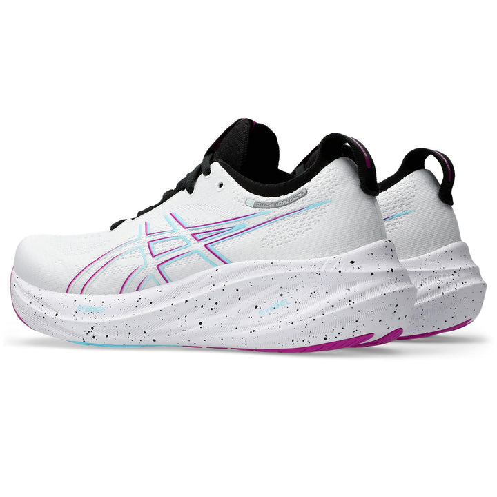 Women's Asics Gel-Nimbus 26 Color: White/Soothing Sea 5