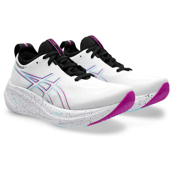 Women's Asics Gel-Nimbus 26 Color: White/Soothing Sea 1