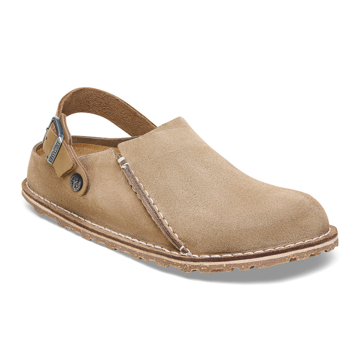 Birkenstock Lutry Premium Suede Color: Gray Taupe (REGULAR/WIDE WIDTH)) 3