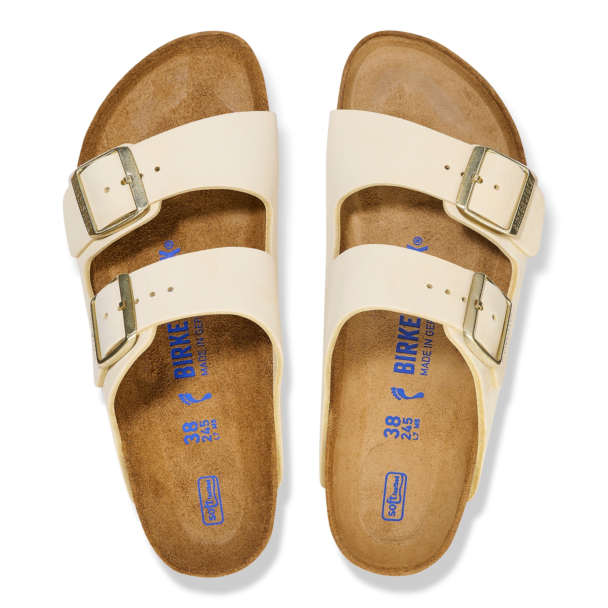 Birkenstock Women s Arizona Nubuck Soft Footbed Sandcastle 38