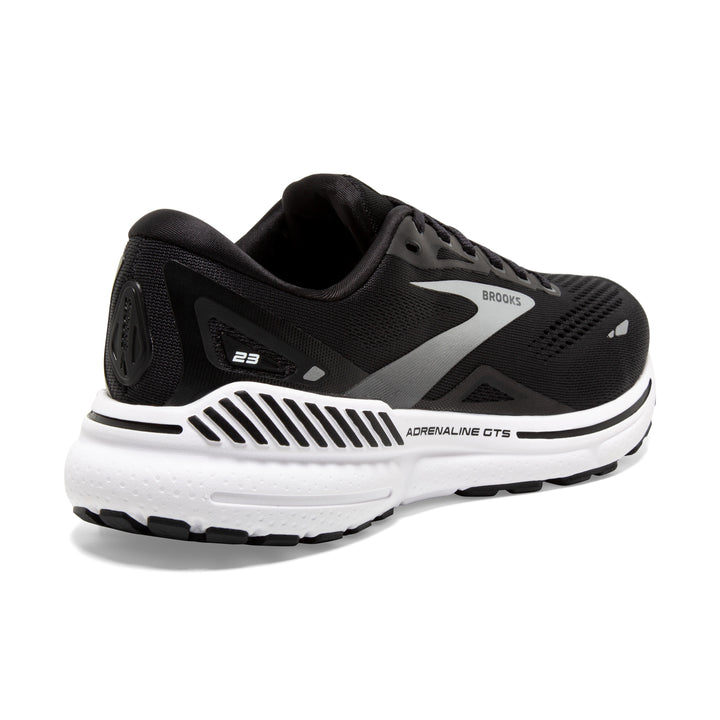 Men's Brooks Adrenaline GTS 23 Color: Black/ White/ Silver (WIDE WIDTH) 7