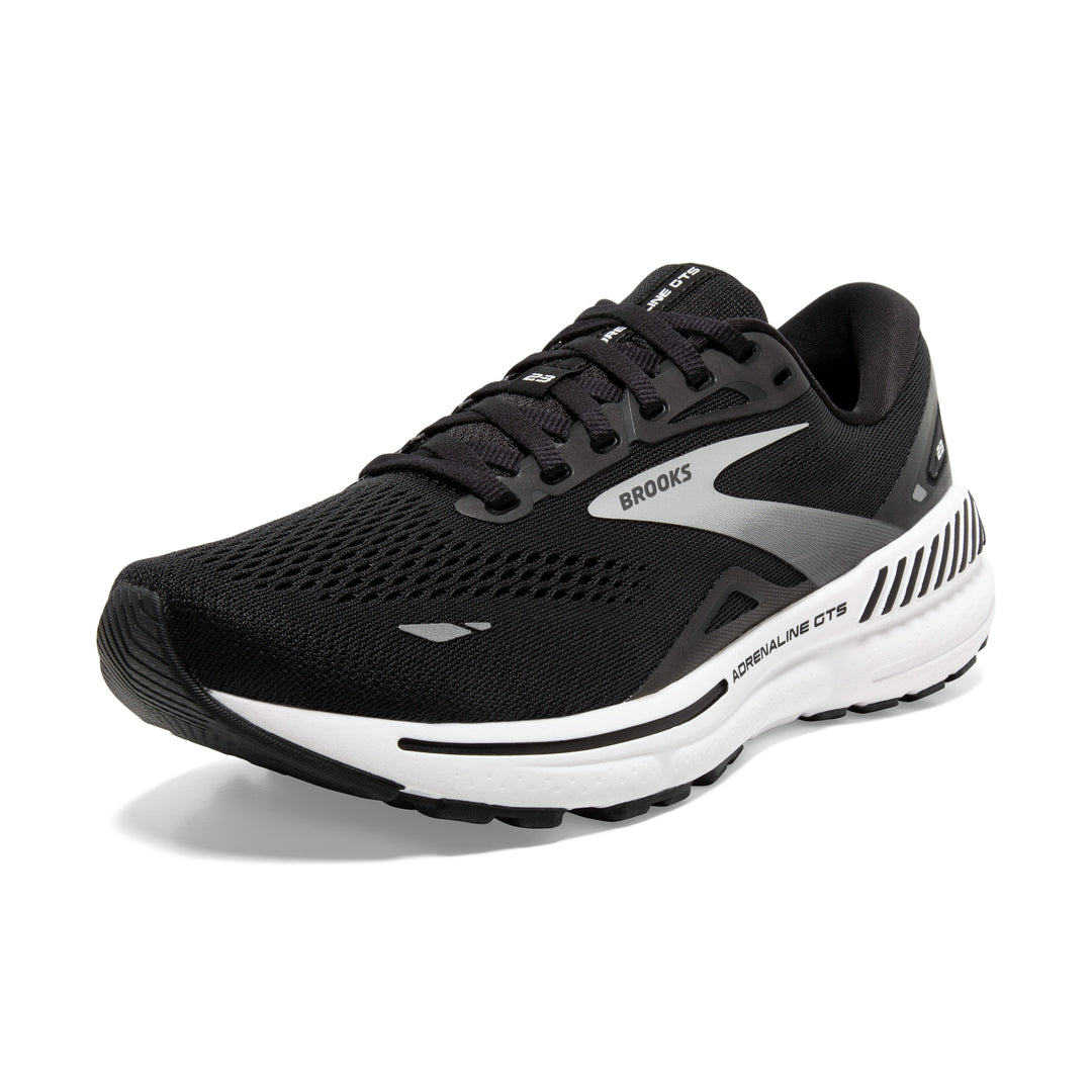 Men's Brooks Adrenaline GTS 23 Color: Black/ White/ Silver (WIDE WIDTH) 5