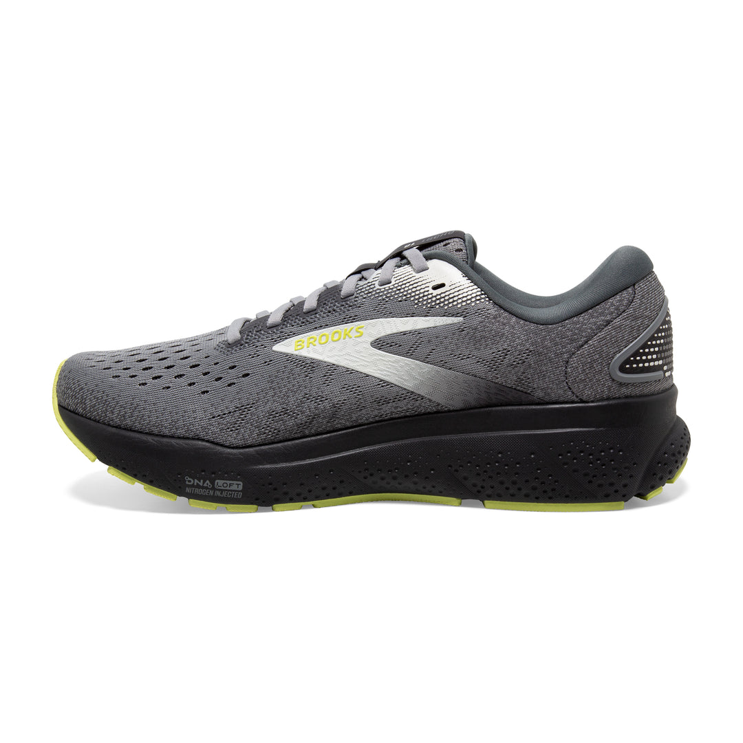 Men's Brooks Ghost 16 Color: Primer / Grey / Lime (WIDE WIDTH) 7