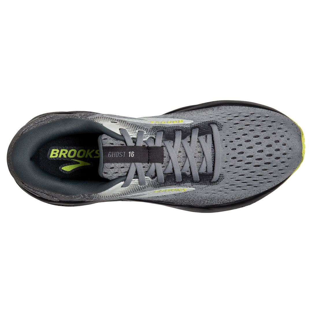 Men's Brooks Ghost 16 Color: Primer / Grey / Lime (WIDE WIDTH) 6