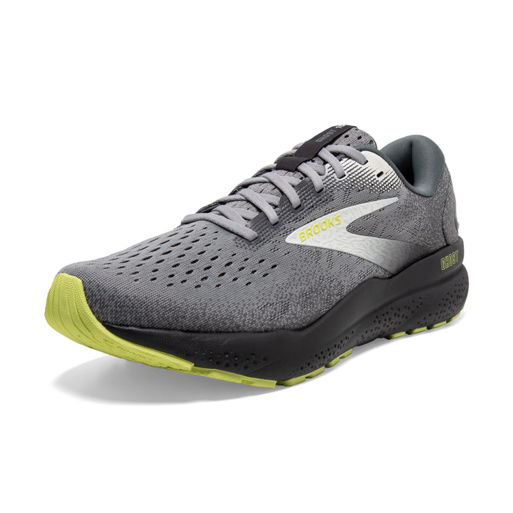 Men's Brooks Ghost 16 Color: Primer / Grey / Lime (WIDE WIDTH) 5