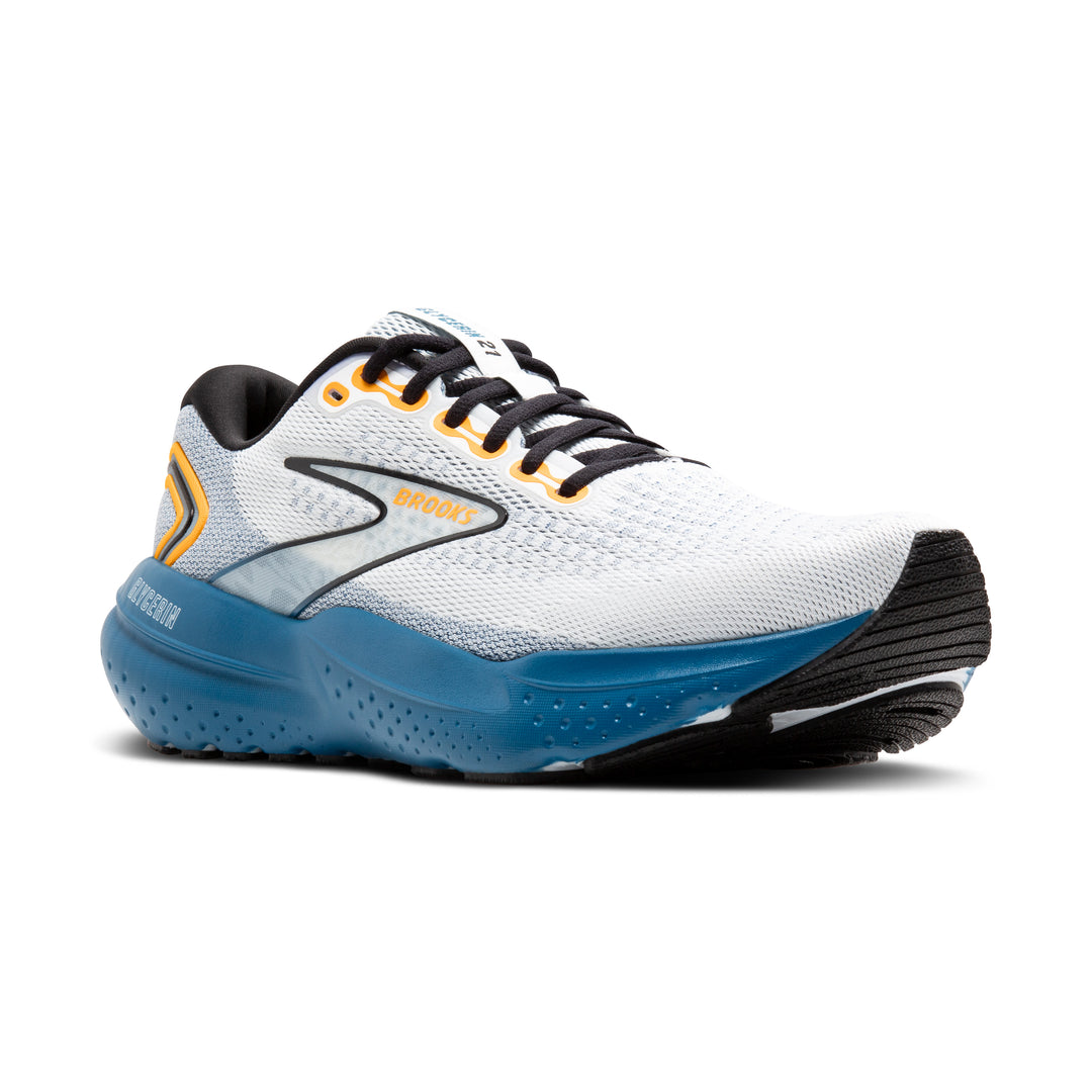 Men's Brooks Glycerin 21 Color: White/Sapphire/Orange 1