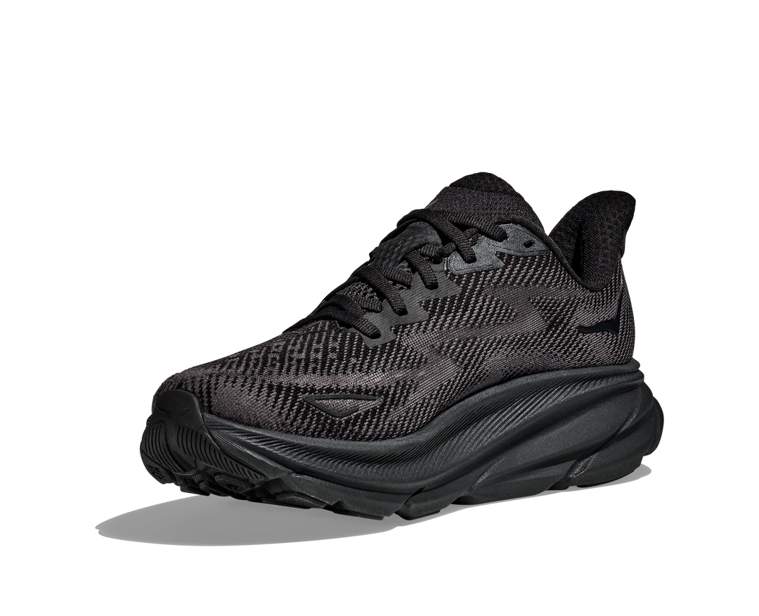 Men's Hoka Clifton 9 Color: Black/ Black