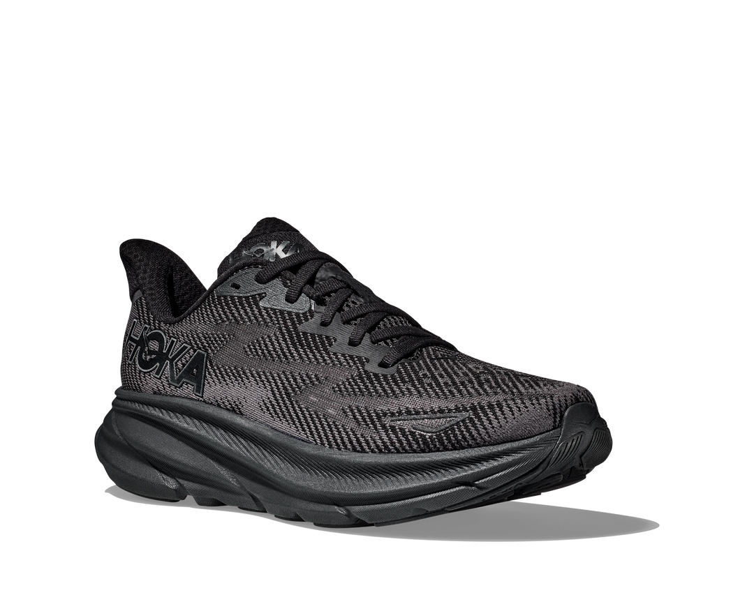 Men's Hoka Clifton 9 Color: Black/ Black