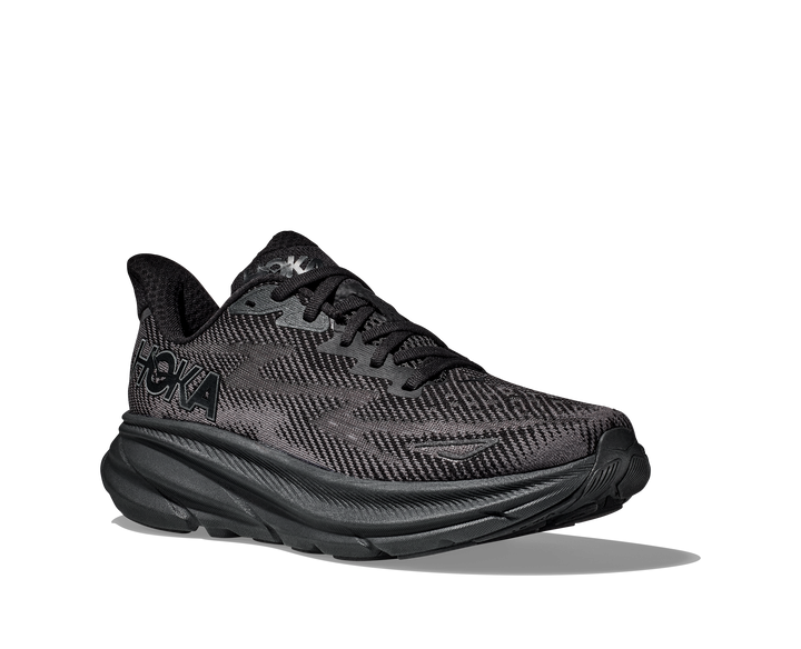 Men's Hoka Clifton 9 Color: Black/ Black