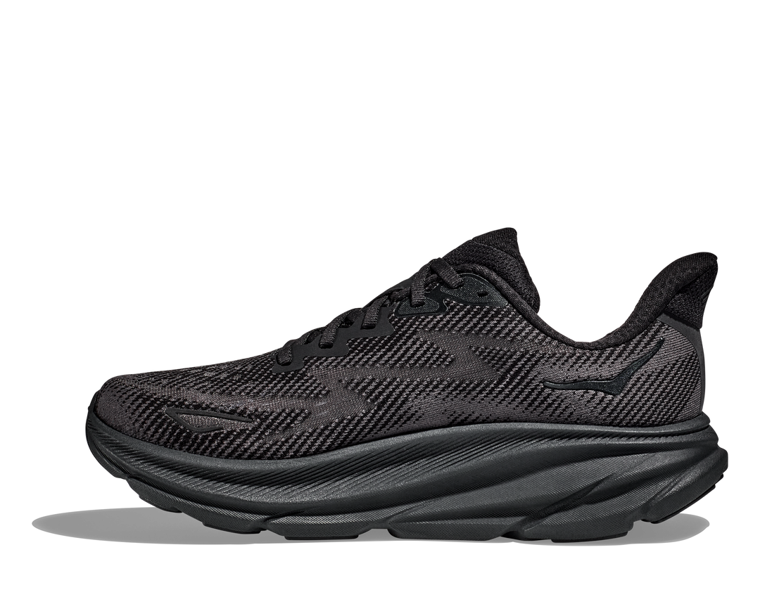 Men's Hoka Clifton 9 Color: Black/ Black