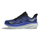 Women's Hoka Clifton 9 Color: Black / Stellar Blue 7