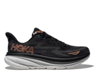 Women's Hoka Clifton 9 Color: Black / Rose Gold (WIDE WIDTH)