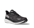 Women's Hoka Clifton 9 Color: Black/ White 