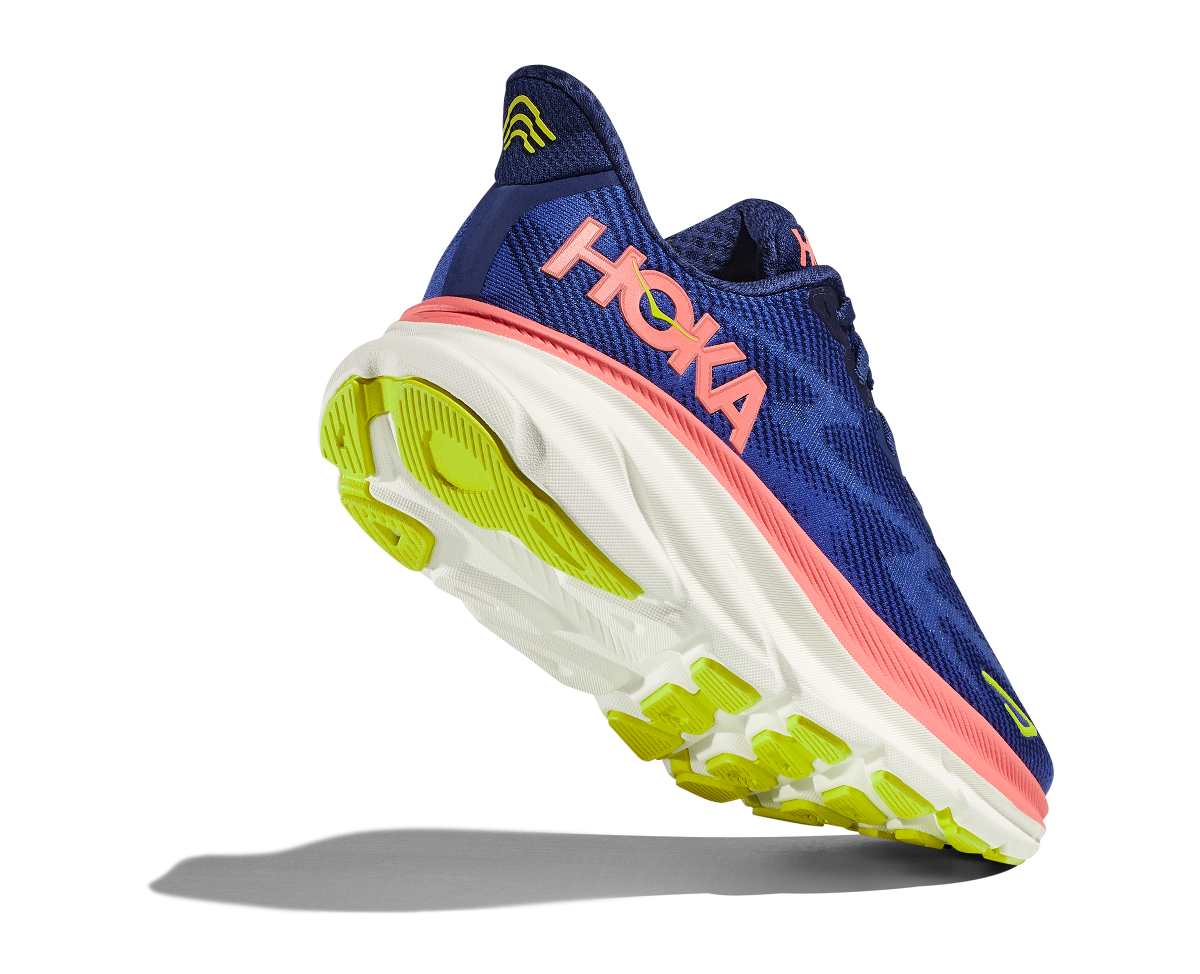 Women's Hoka Clifton 9 Color: Evening Sky / Coral 5