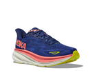 Women's Hoka Clifton 9 Color: Evening Sky / Coral 1