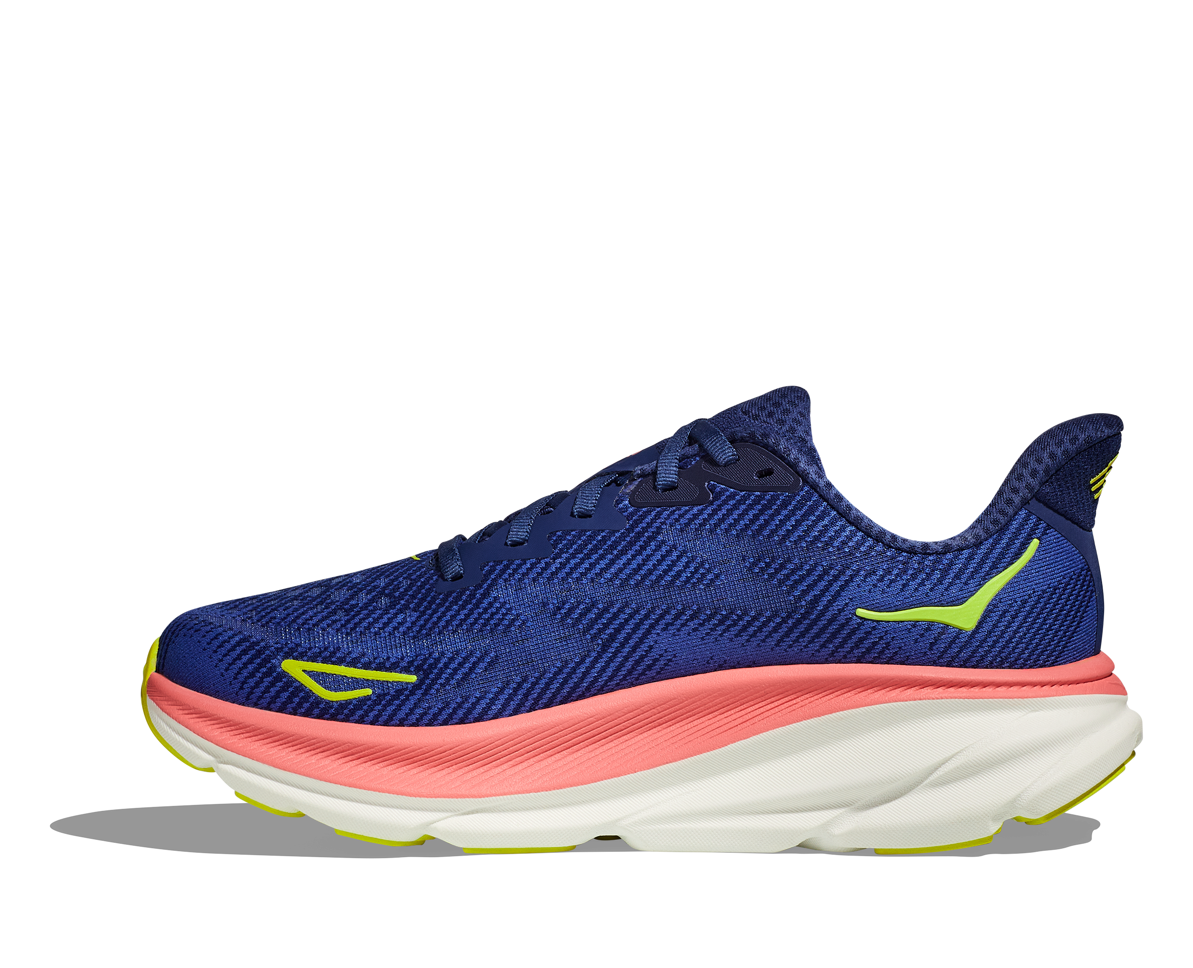 Women's Hoka Clifton 9 Color: Evening Sky / Coral 8