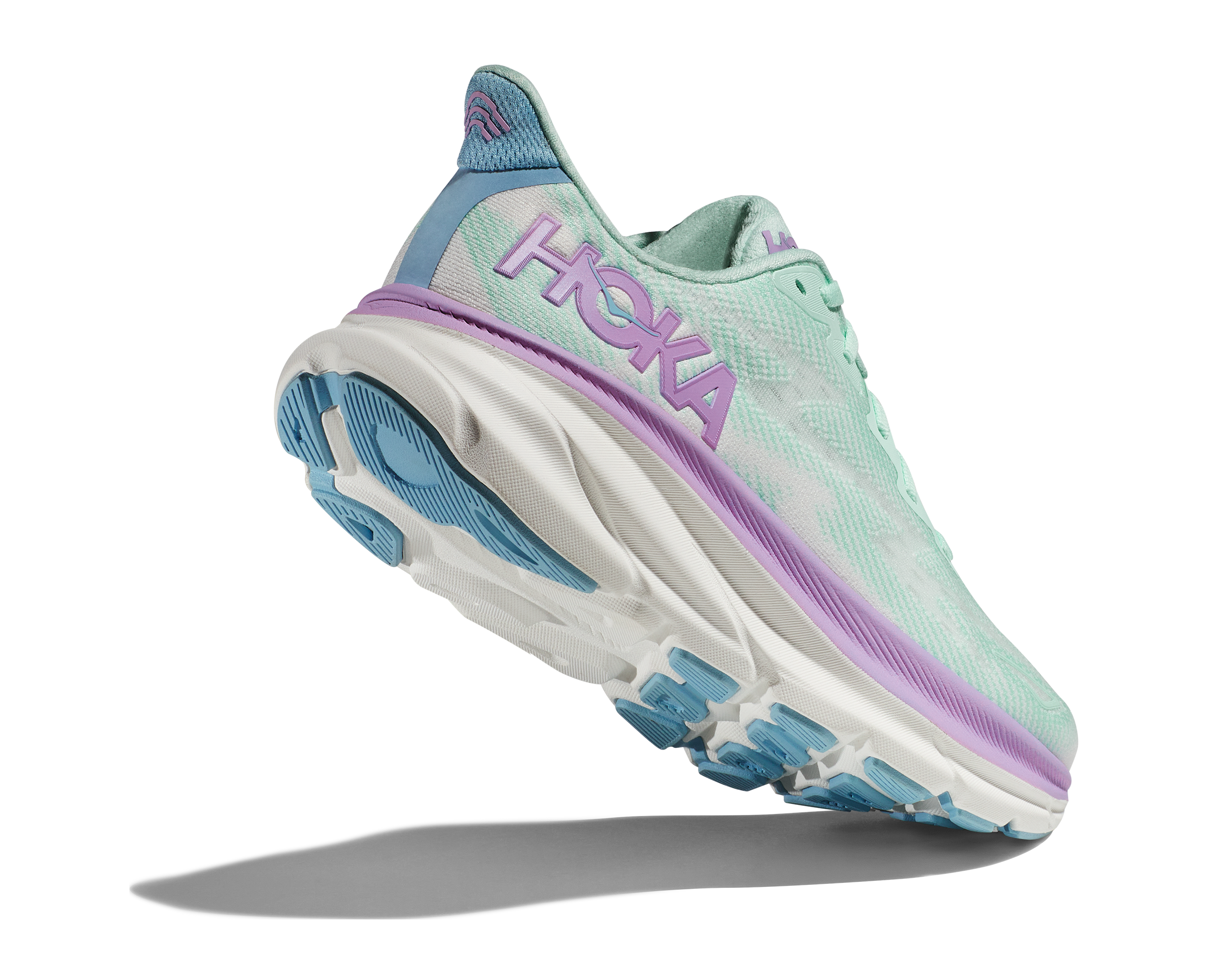 Women's Hoka Clifton 9 Color: Sunlit Ocean / Lilac Mist (WIDE WIDTH)