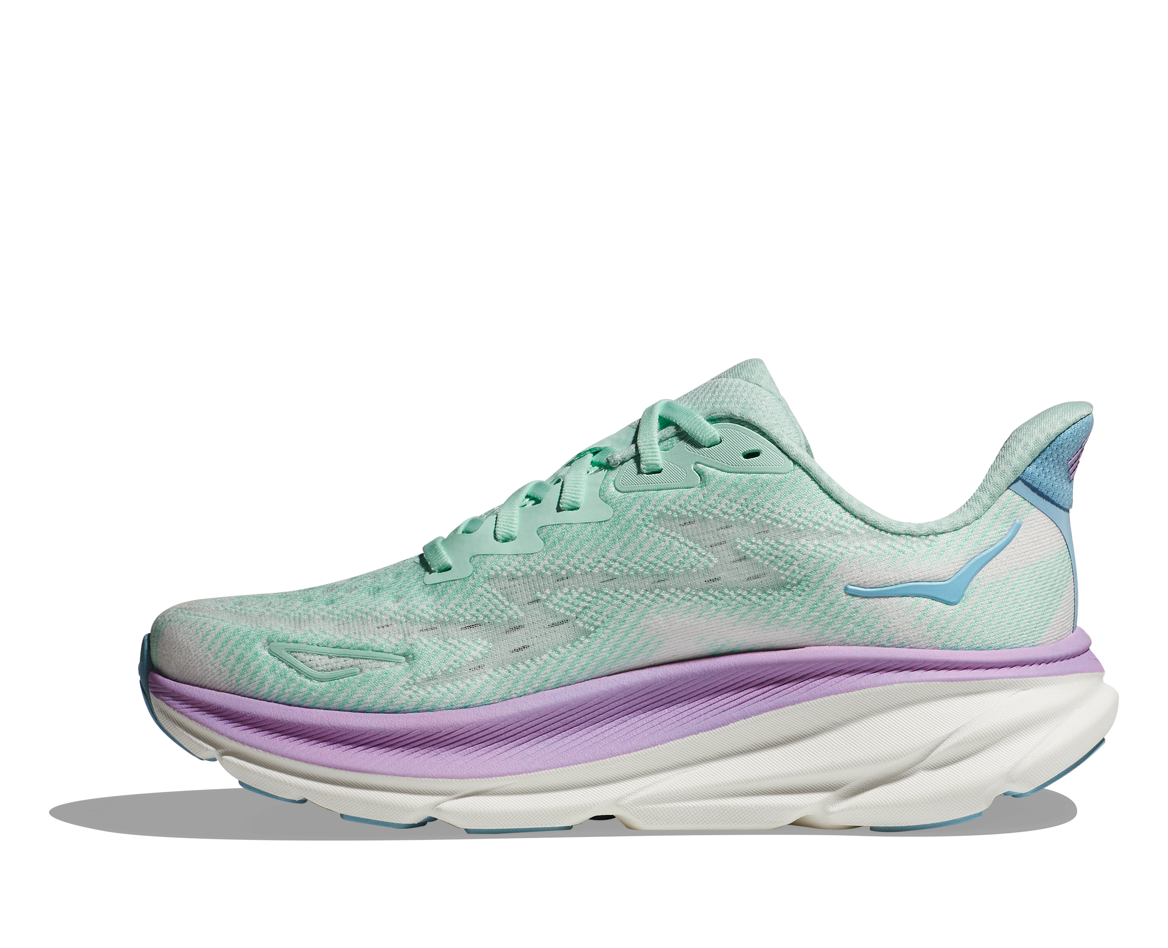 Women's Hoka Clifton 9 Color: Sunlit Ocean / Lilac Mist (WIDE WIDTH)