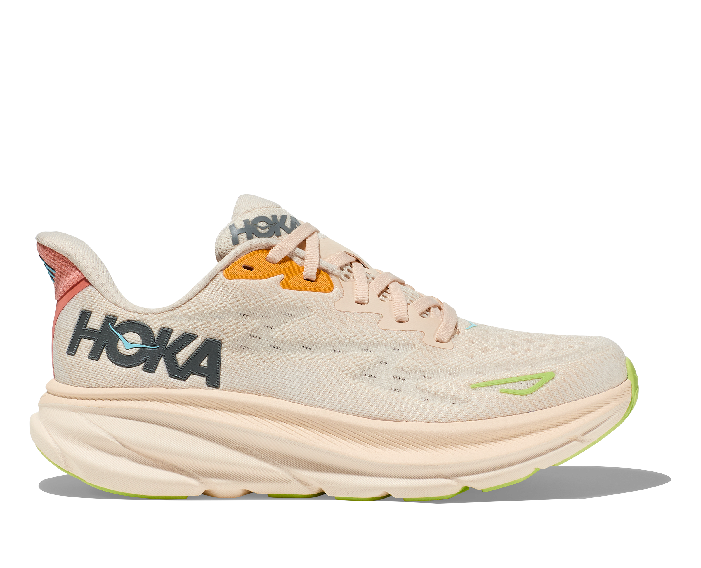 Women's Hoka Clifton 9 Color: Vanilla / Astral (WIDE WIDTH) 4