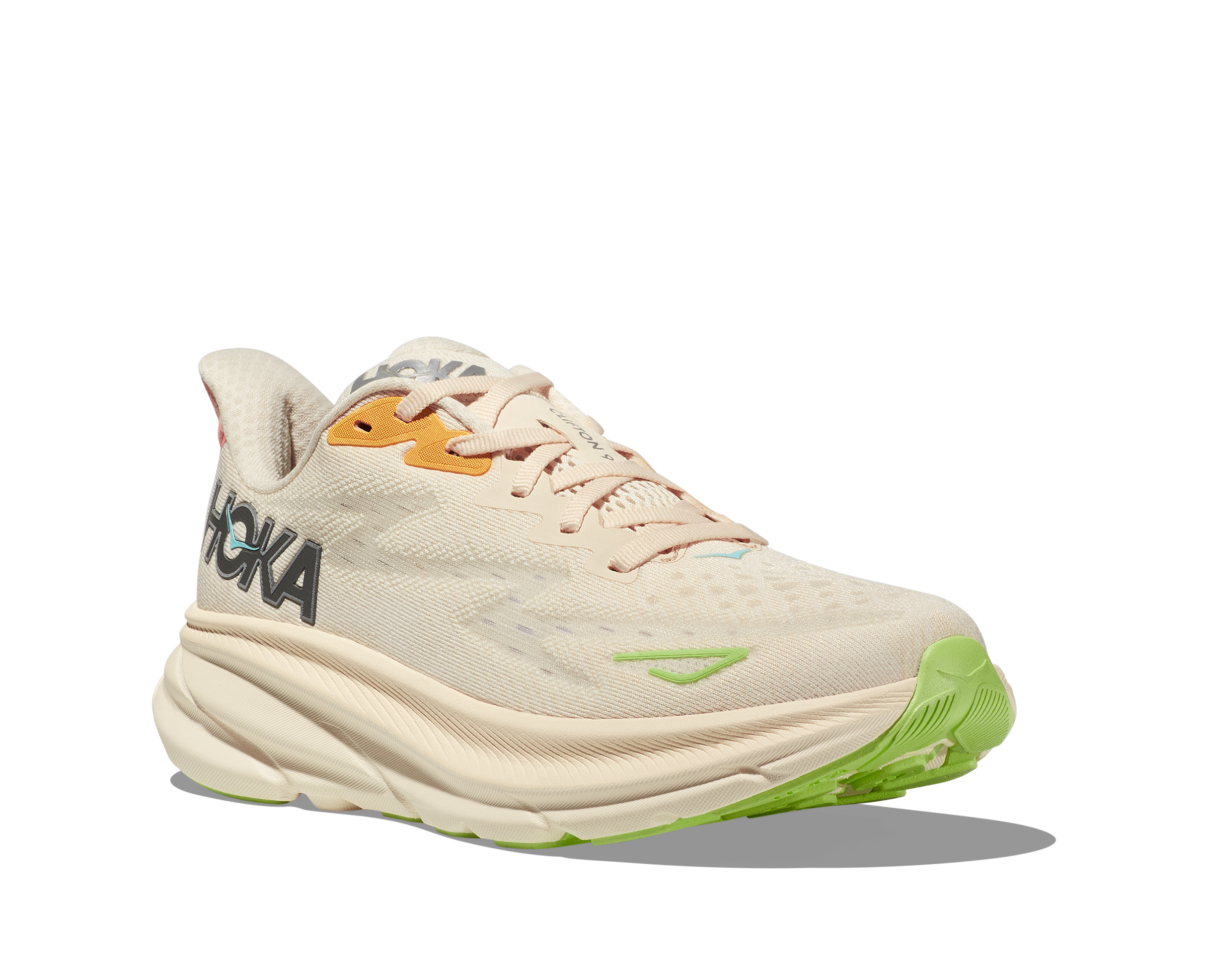 Women's Hoka Clifton 9 Color: Vanilla / Astral (WIDE WIDTH) 1