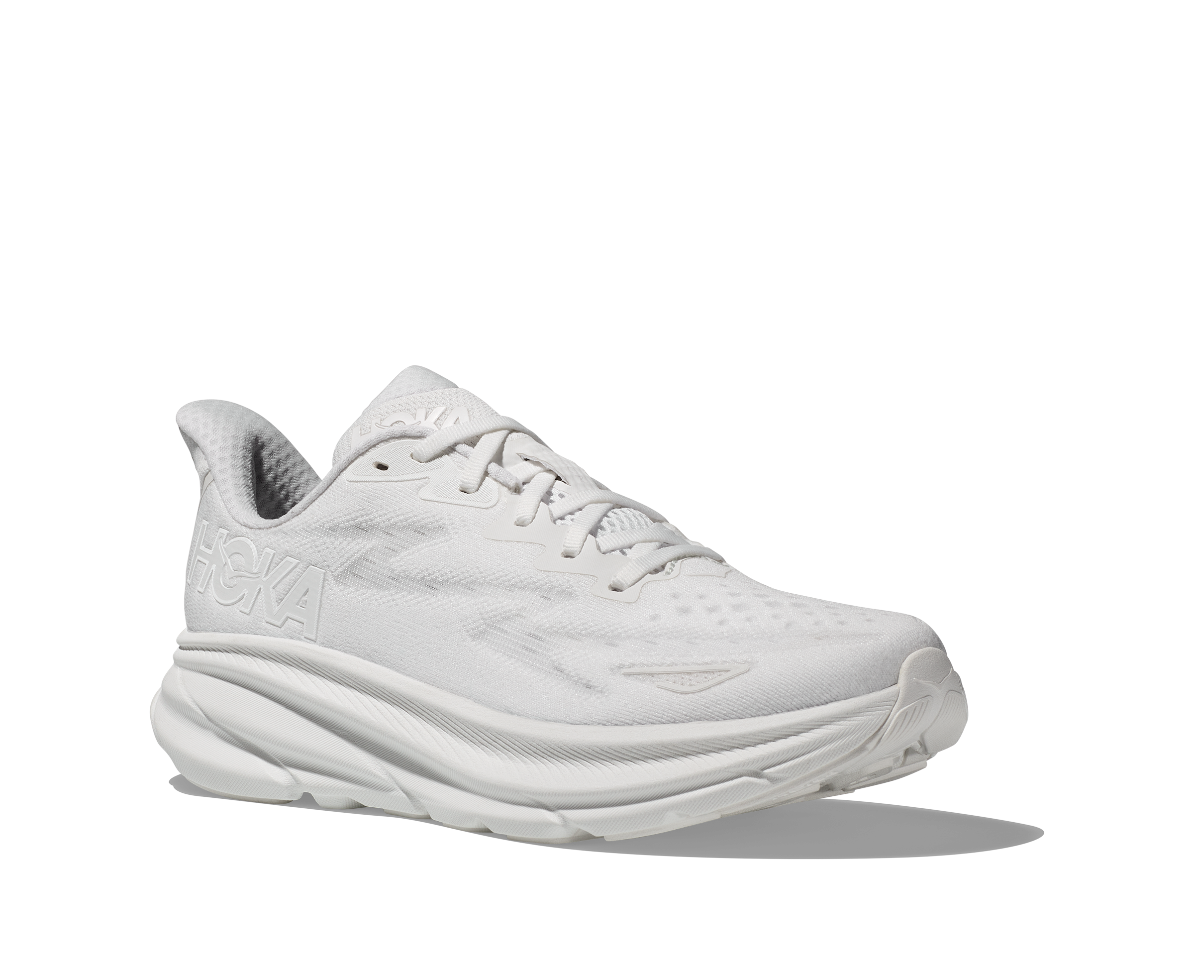 Women's Hoka Clifton 9 Color: White / White (WIDE WIDTH) 1