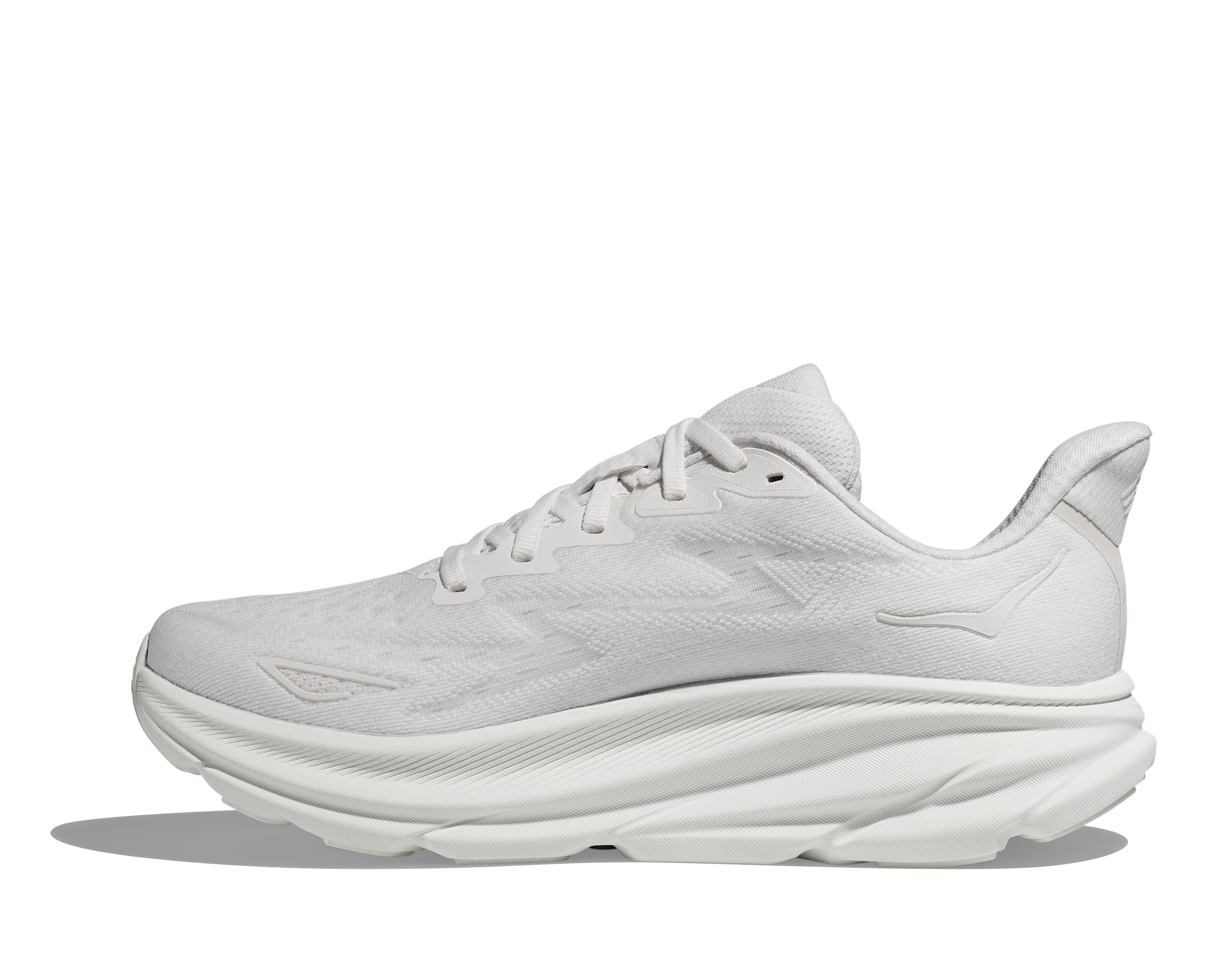 Women's Hoka Clifton 9 Color: White / White (WIDE WIDTH) 8