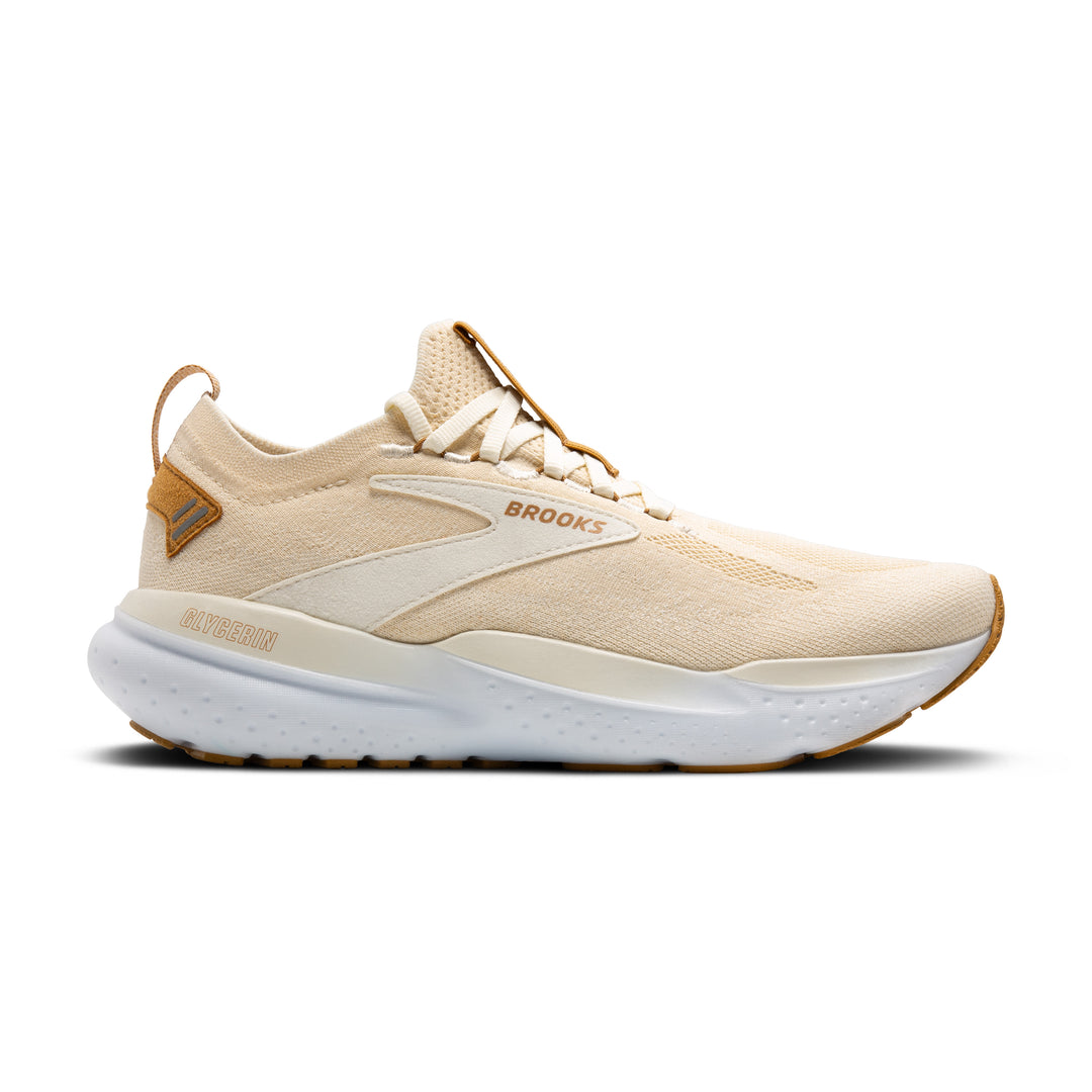 Women's Brooks Glycerin StealthFit 21 Color: Marshmallow/Cream/Biscuit v2