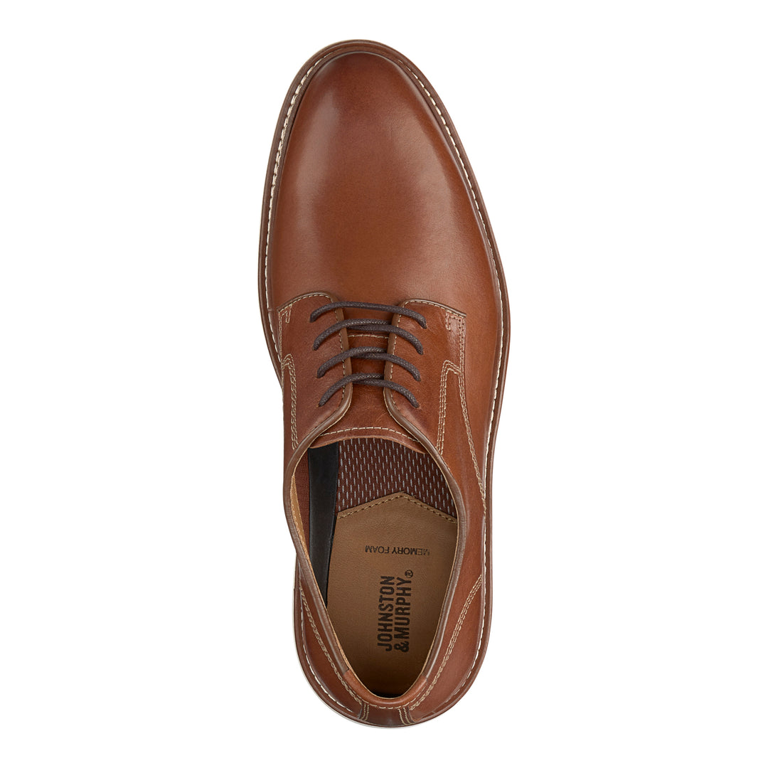 Men's Johnston & Murphy Upton Plain Toe Color: Tan Full Grain