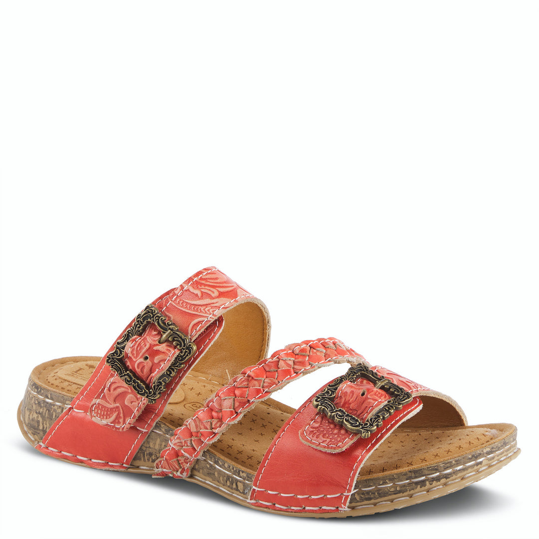 Women's Spring Step L'Artiste Astra Slide Sandal Color: Red 1