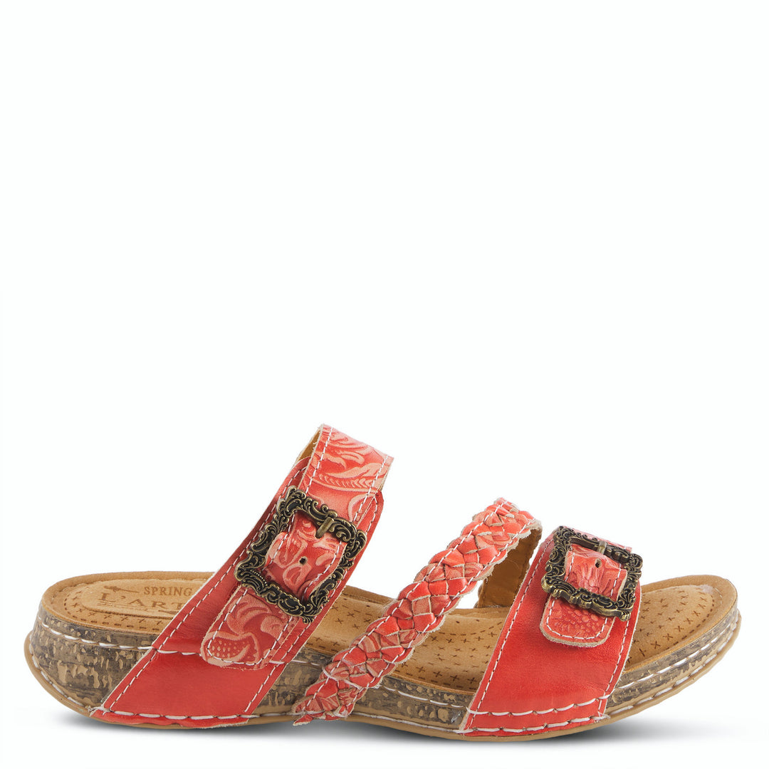 Women's Spring Step L'Artiste Astra Slide Sandal Color: Red 5