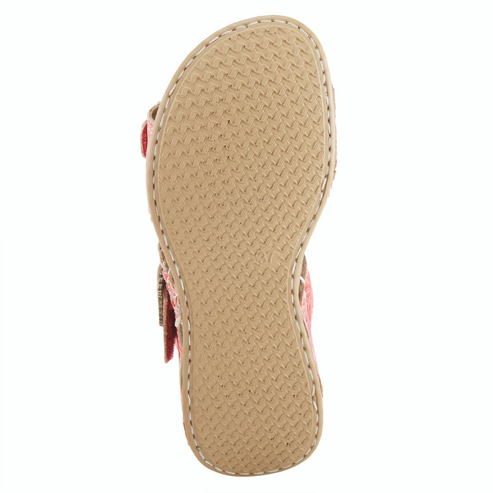 Women's Spring Step L'Artiste Astra Slide Sandal Color: Red 6