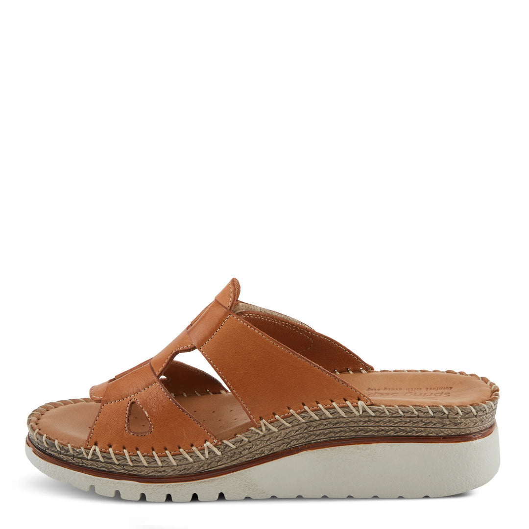 Women's Spring Step Montera Sandals Color: Camel  7