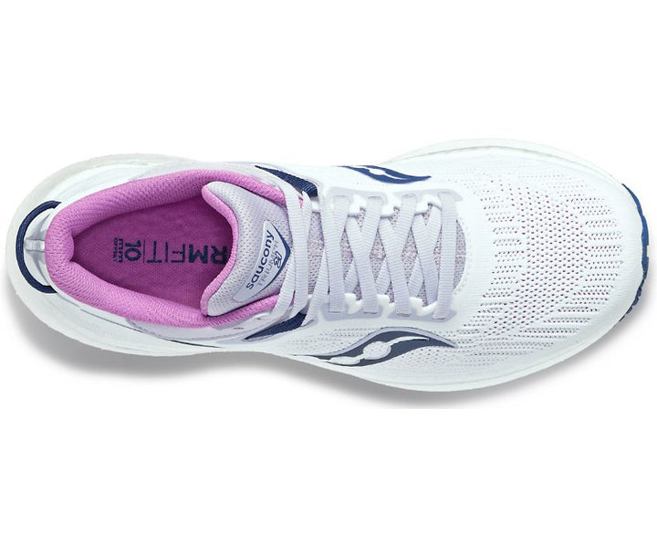 Women's Saucony Triumph 21 Color: White | Indigo