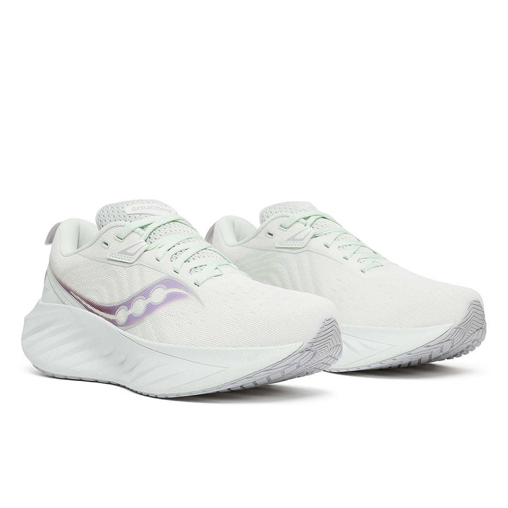 Women's Saucony Triumph 22 Color: White | Foam  1