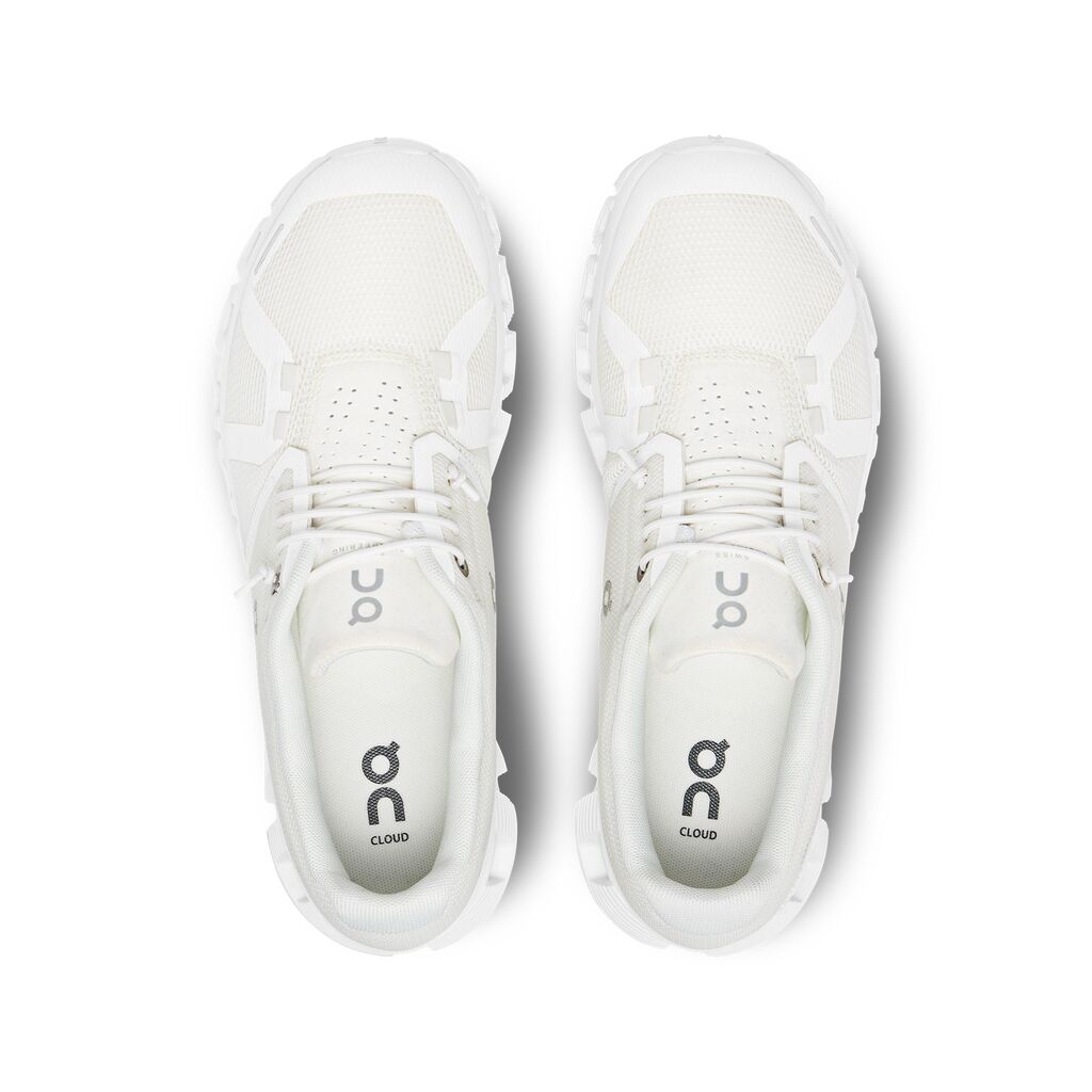 Women's On Running Cloud 5 Color:  Undyed-White | White