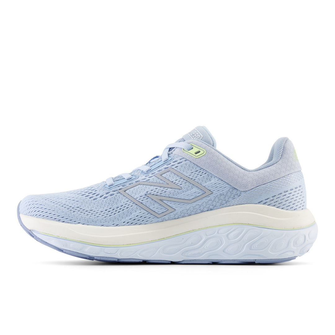 Women's New Balance Fresh Foam X 860v14 Color: Light Chrome Blue with Limelight (REGULAR, WIDE, & X-WIDE WIDTH) 2