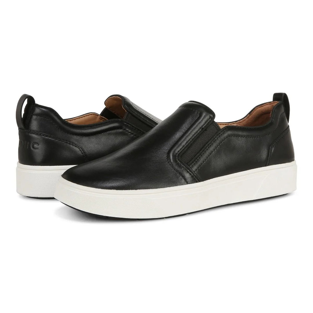 Women's Vionic Kimmie Sneaker Color: Black Leather