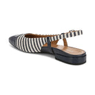 Women's Vionic Petaluma Slingback Flat Color: Navy Striped Raffia  6