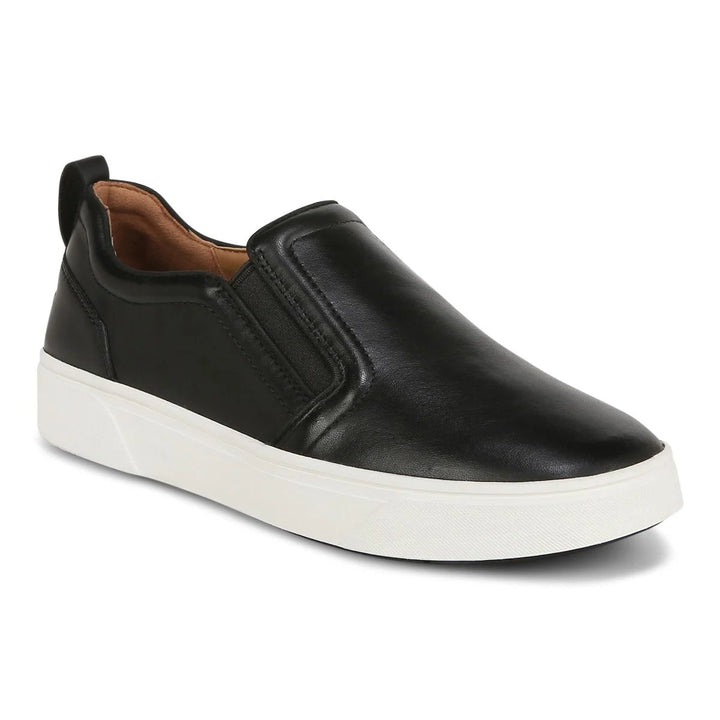 Women's Vionic Kimmie Sneaker Color: Black Leather